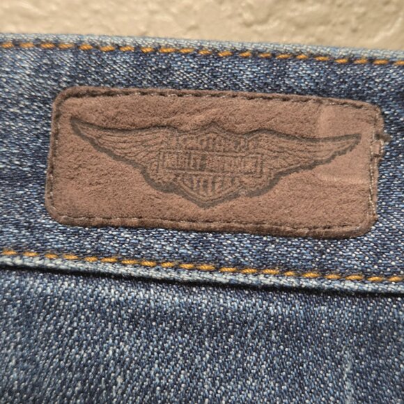 Harley Davidson Women's Jeans Size 2 Classic Boot Cut Flare Leg Medium Wash - Picture 6 of 13